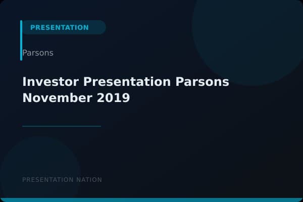 Investor-Presentation-Parsons-November-2019