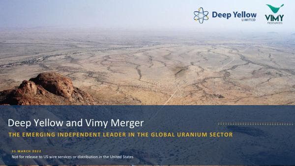 InvestorPresentationProposedDYLAndVMYMerger31Mar22