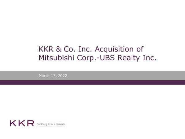 KKR%20Acquires%20MC-UBSR%20Investor%20Presentation