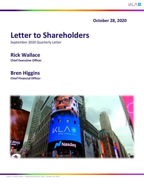 KLA_LetterToShareholders_10.28.20_FINAL