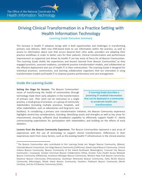 learning-guide-executive-summary-clinical-transformation