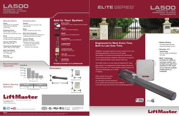 LiftMaster-LA500-Sell-Sheet