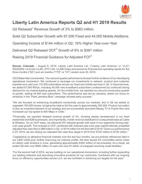 LLA-Earnings-Release-Q2-2019