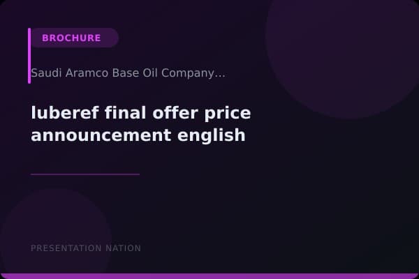 luberef_final_offer_price_announcement_english