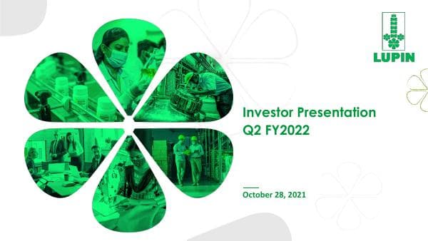 LUPIN_28102021202420_NSELetterwithInvestorsPresentationQ2FY2228102021
