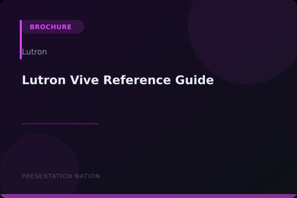 Lutron-Vive-Reference-Guide