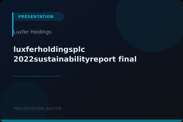 luxferholdingsplc-2022sustainabilityreport-final