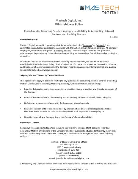 Mastech-Digital-Inc-Whistleblower-Policy