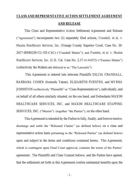 Maxim-Healthcare-Settlement-Agreement