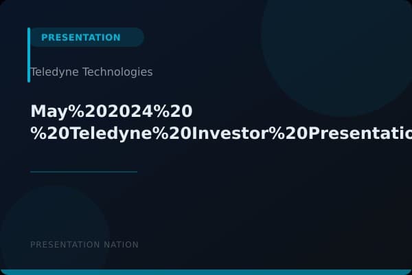 May%202024%20-%20Teledyne%20Investor%20Presentation