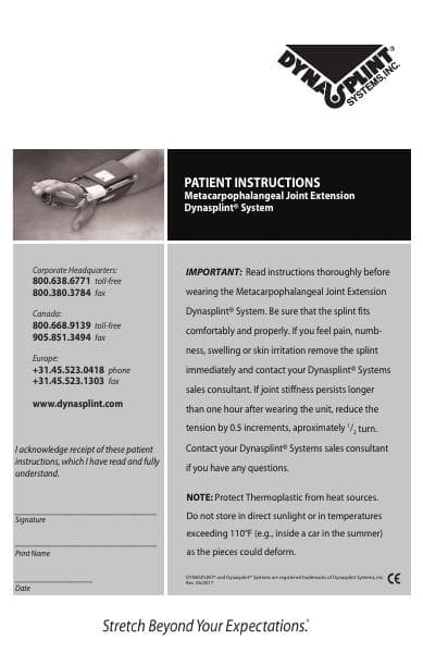 MCP-Extension-Dynasplint-System-Patient-Instructions