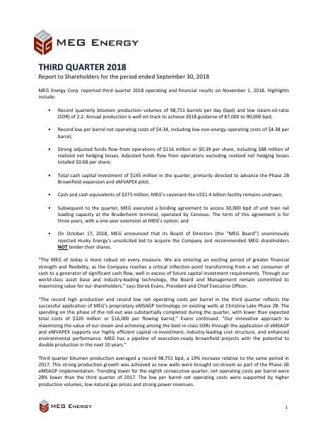 MEG-Energy_Q32018QuarterlyReport_FINAL