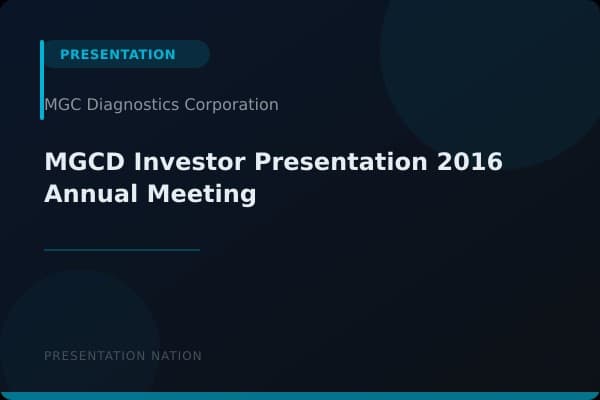 MGCD_Investor_Presentation_2016_Annual_Meeting