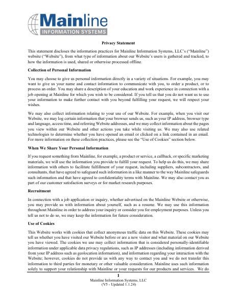 MIS-Website-Privacy-Statement