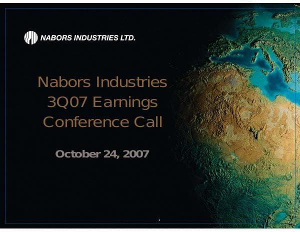 Nabors-Q3-2007-Earnings-Presentation