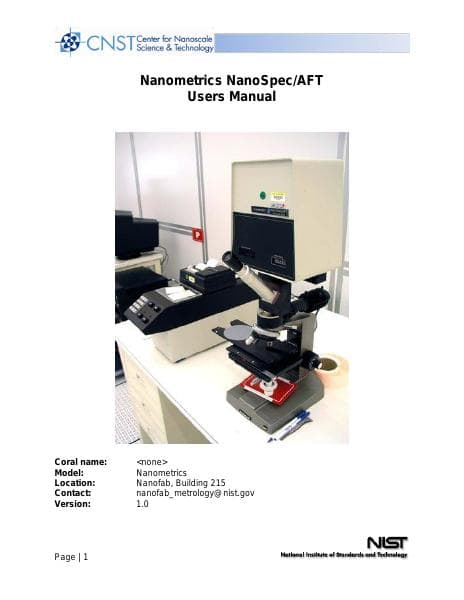 Nanometrics_NanospecAFT_Reflectometer_USERSMANUAL_v1