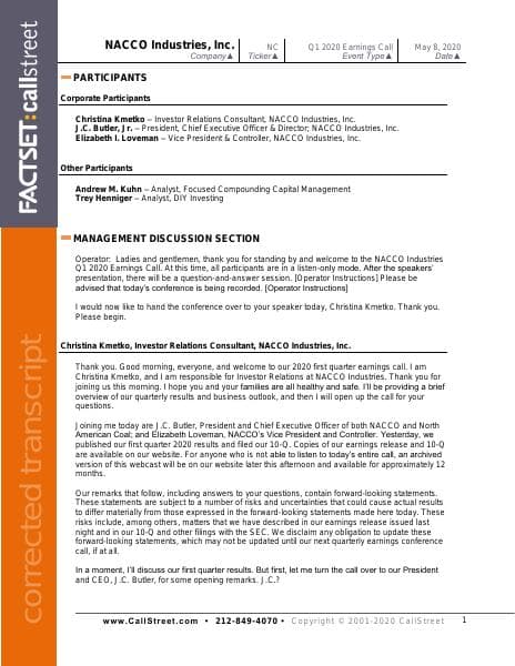 NC-Q1-2020-Earnings-Call-transcript