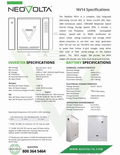 NeoVolta_NV14_NV24_Specifications_Sheet_2024