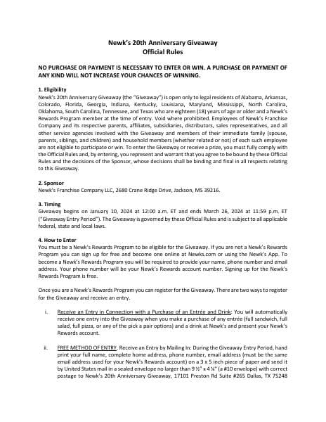 Newks-20th-Anniversary-Giveaway-Official-Rules