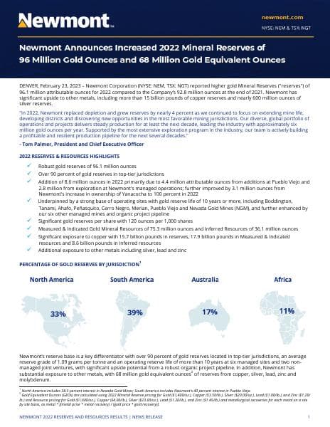 Newmont-2022-Reserves-and-Resources-Release