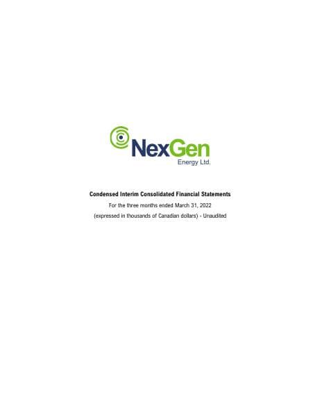 NexGen-Energy-FS-Q1-2022