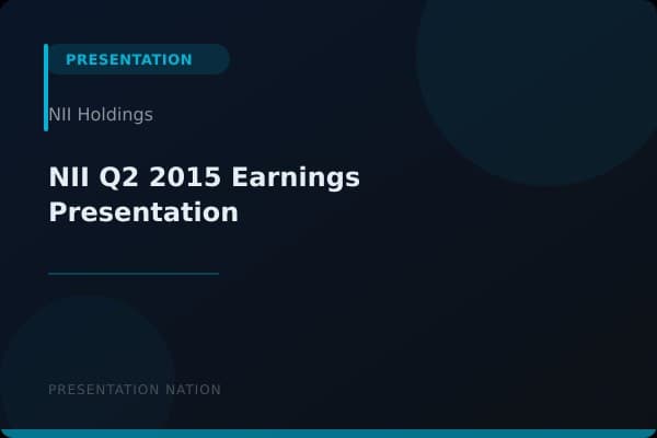 NII-Q2-2015-Earnings-Presentation