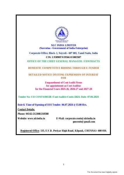 NLC_INDIA_LIMITED_CMA