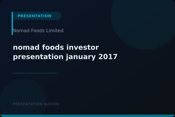 nomad-foods-investor-presentation-january-2017