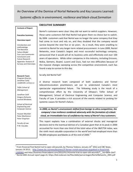 nortel-summary-report-and-executive-summary