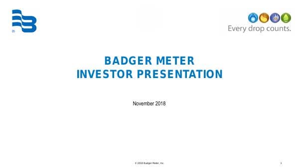 Nov-2018-Badger-Meter-Investor-Presentation