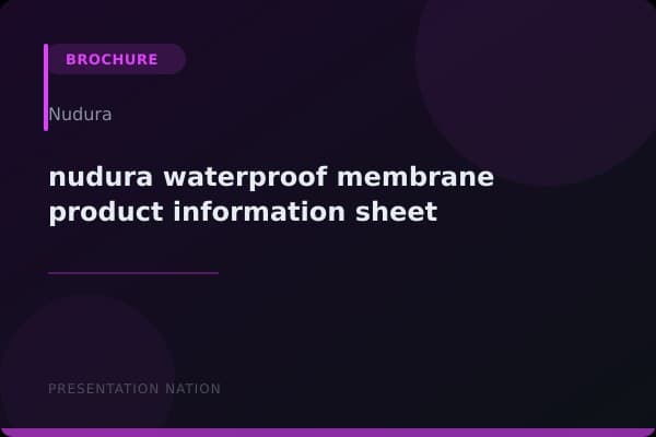 nudura-waterproof-membrane-product-information-sheet