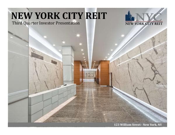 NYC_Q3 2020 Investor Presentation