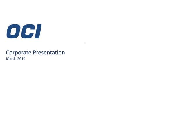 oci-n-v-corporate-presentation-2014-march