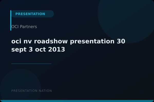 oci-nv-roadshow-presentation-30-sept-3-oct-2013