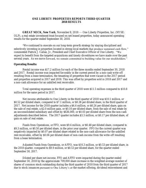 OLP_3Q_Earnings_Nov_2018_