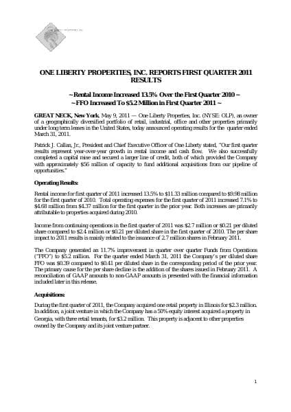 OLP1Q11EarningsMAY04