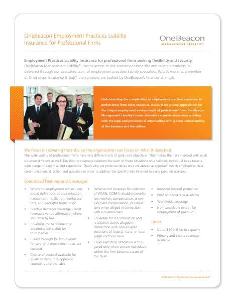 ONE%20BEACON%20PROFESSIONAL%20ENTITY%20HIGHLIGHT%20SHEET