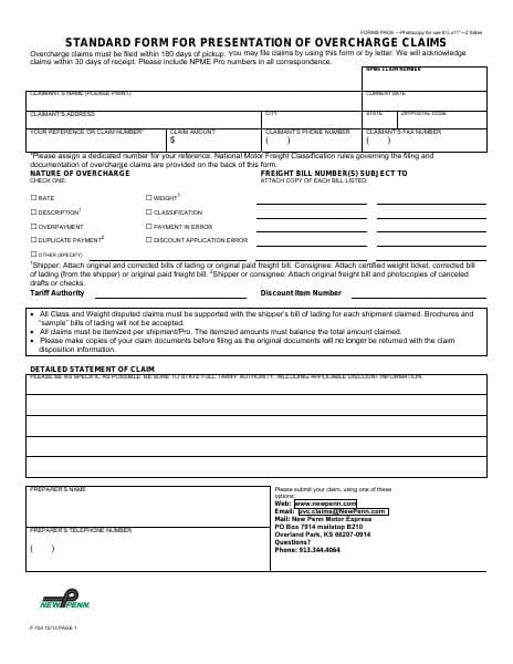 OverchargeClaimNewPenn