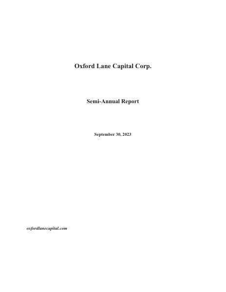 OxfordLaneCapitalCorp9-30-23SemiAnnualReport