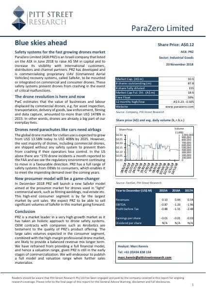 Parazeroinitiatingresearchreport20112018
