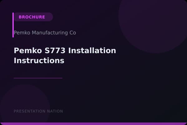 Pemko-S773-Installation-Instructions
