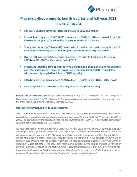 Pharming%20Group%204Q%202023%20financial%20results_EN_14MAR2024_final
