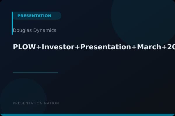 PLOW+Investor+Presentation+March+2023+final
