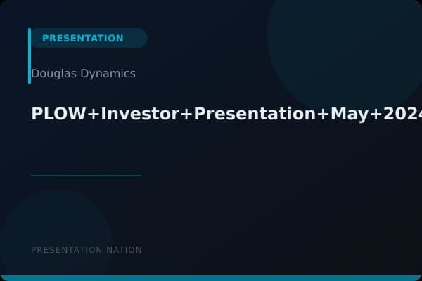 PLOW+Investor+Presentation+May+2024+Final