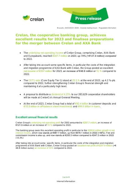 PR_04_03_2024_r%C3%A9sultats%20annuels%202023%20Groupe%20Crelan_EN