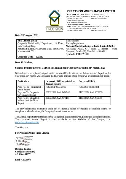PRECWIRE_29082021114513_Annualreport29082021