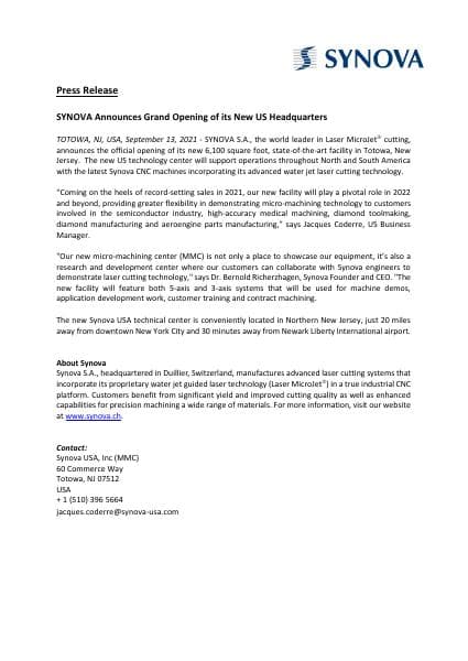 PressRelease-SynovaUSATotowa-13092021