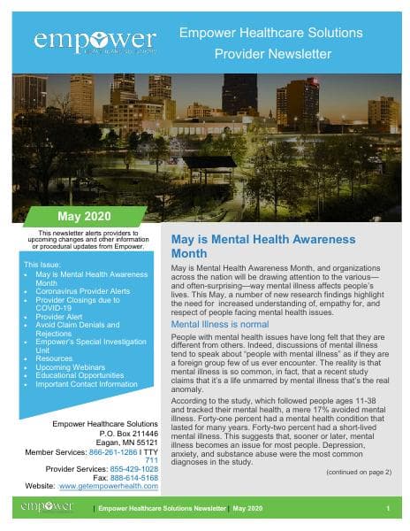 Provider-Newsletter-May-2020