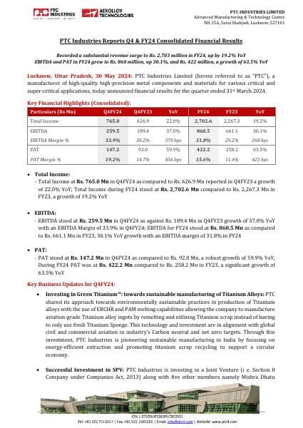PTC-Industries-Reports-Q4-&-FY24-Consolidated-Financial-Results
