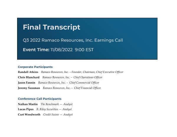 Q3-2022-Earning-Call-Transcript-Ramaco-Resources-Inc.